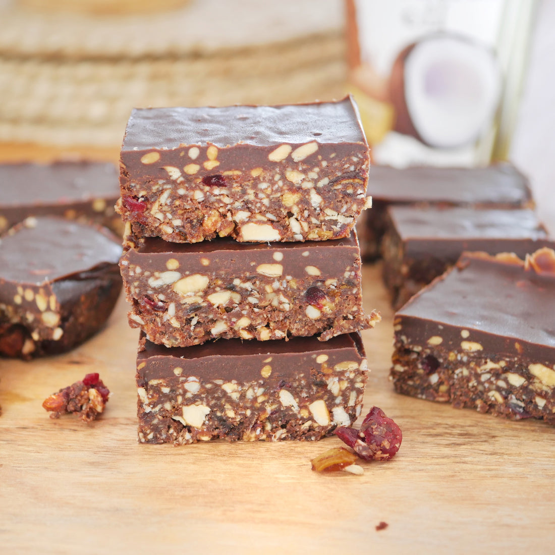 Raw Dark Chocolate Energy Slice