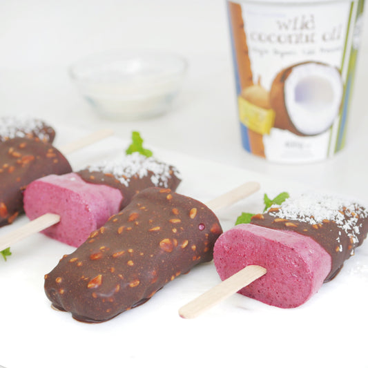 Choc Berry Coconut Ice Creams