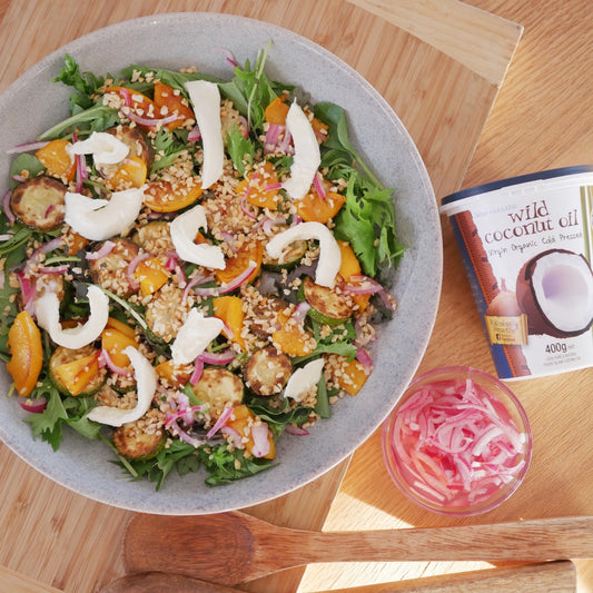 Grilled Peach and Burrata Salad