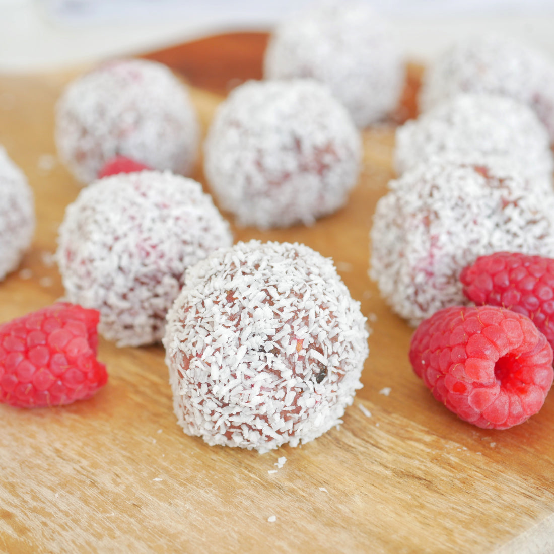 Raspberry Coconut Bliss Balls – Blue Coconut