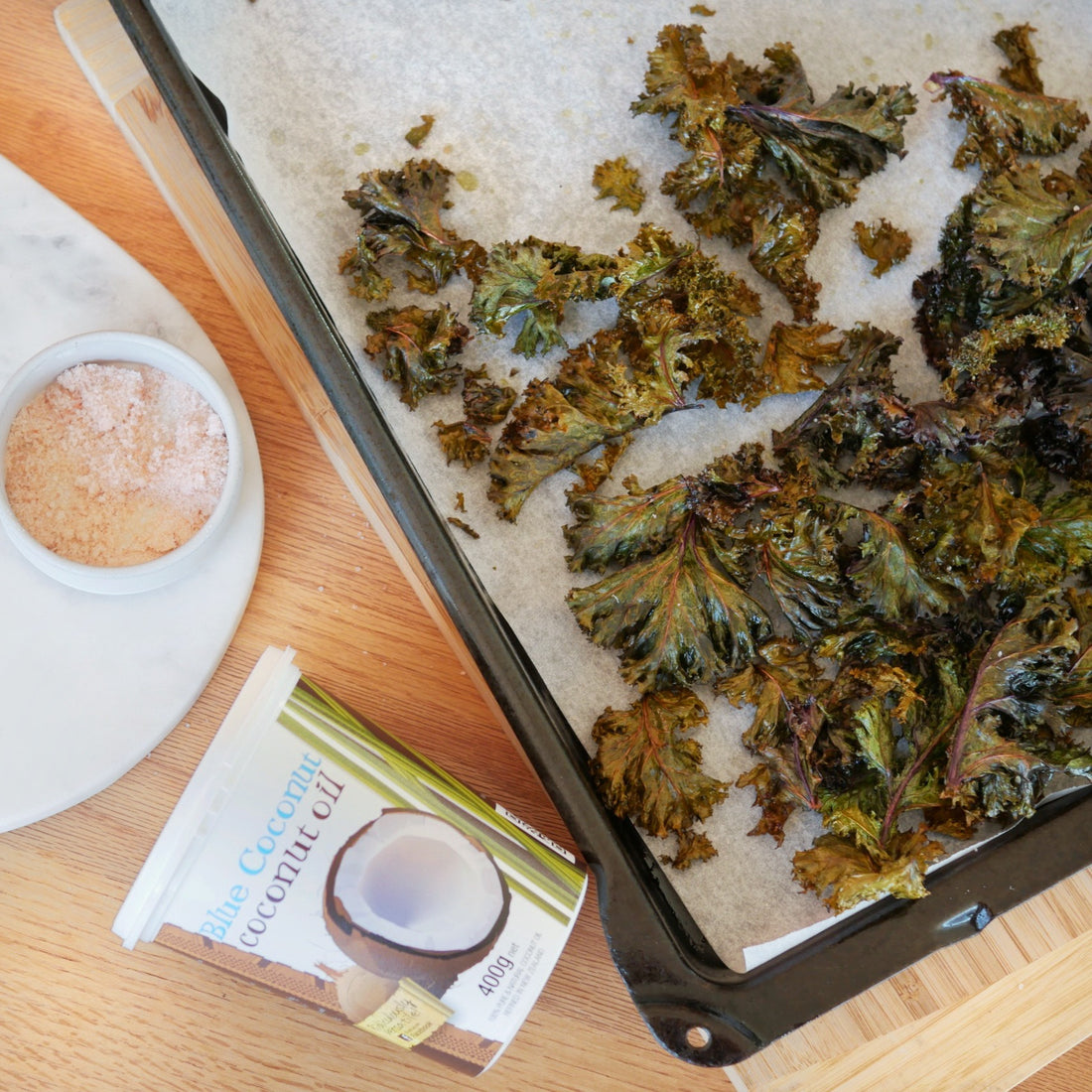 Oven Baked Red Kale Chips